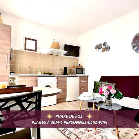 Le Coin De Mer 2, Bord De Mer, Plage 30M, Cosy, Clim, Wifi, 4 Personnes Fos-sur-Mer Dış mekan fotoğraf